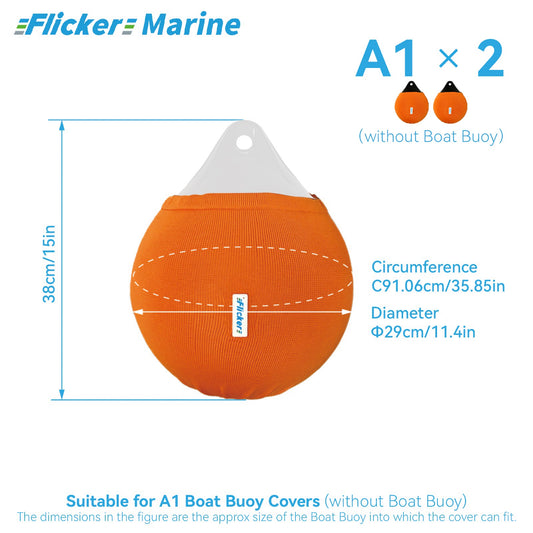 Colorful Boat Buoy Fender Covers, Acrylic Marine Fender Protector, 4 Sizes, 3 Colors, 1/2/4 Pack