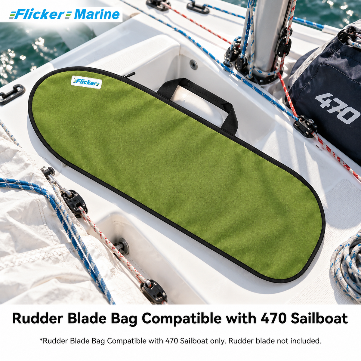 FLICKER MARINE Rudder Blade Bag Compatible with 470 Sailboat