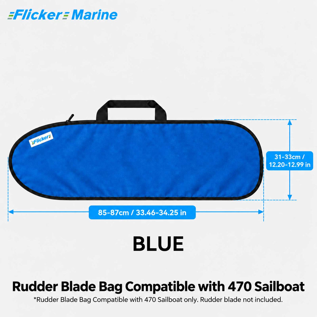 FLICKER MARINE Rudder Blade Bag Compatible with 470 Sailboat