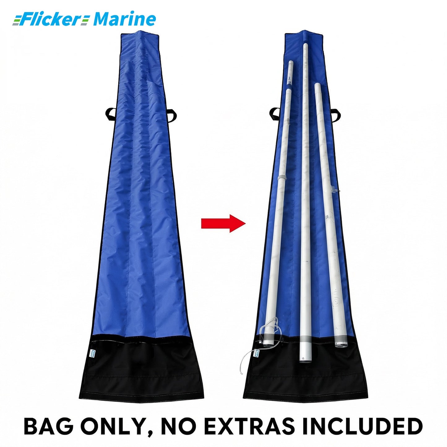 Colorful Mast & Boom Bag for ILCA Style Dinghy, Polyester Sailing Gear Storage Bag, 4 Colors