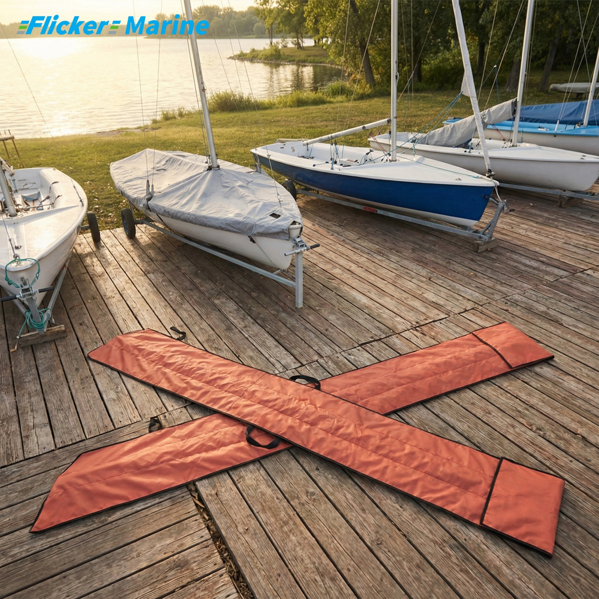 Colorful Mast & Boom Bag for ILCA Style Dinghy, Polyester Sailing Gear Storage Bag, 4 Colors