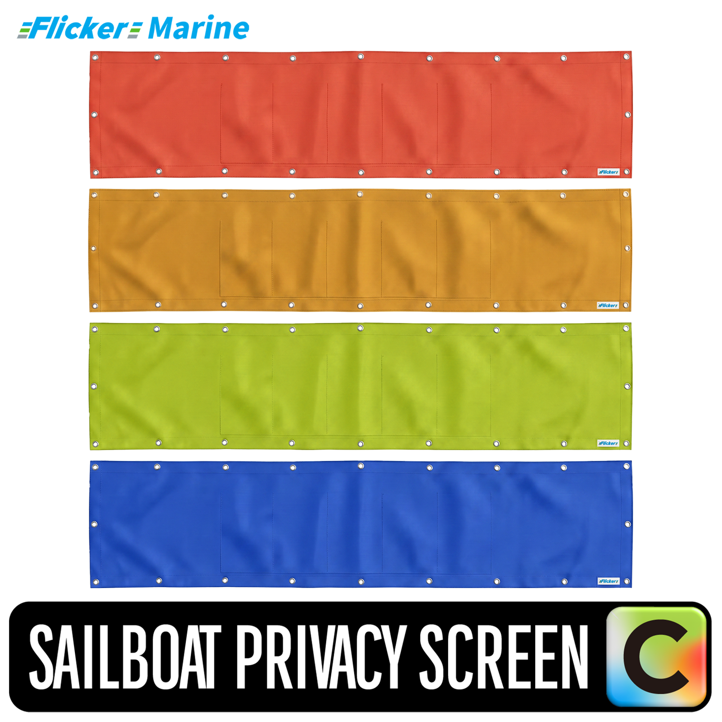 Colorful Sailboat Privacy Screen