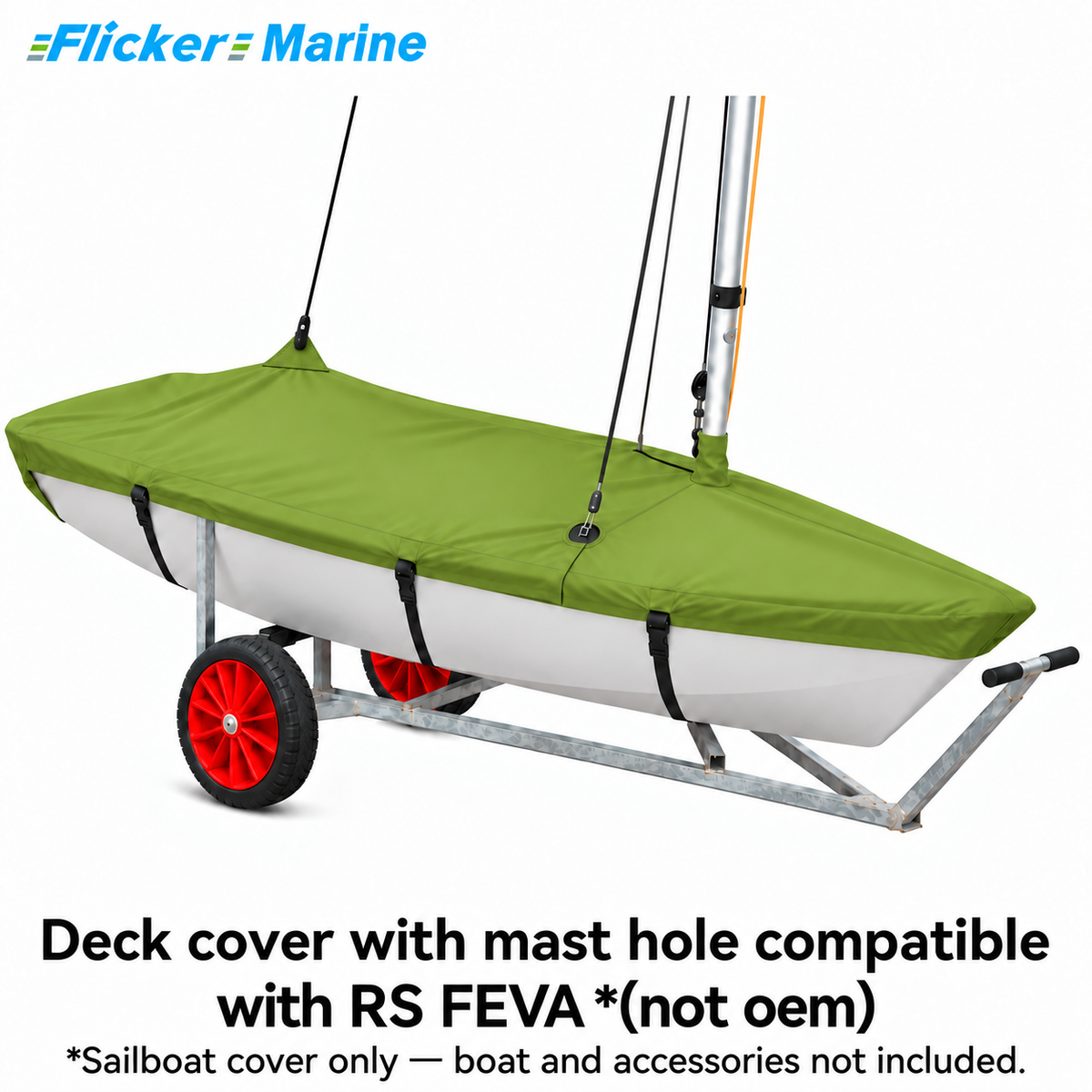 Flicker Marine Polyester Sailboat Travel Cover, Waterproof Anti-UV Outdoor Protective Cover Compatible With RS FEVA