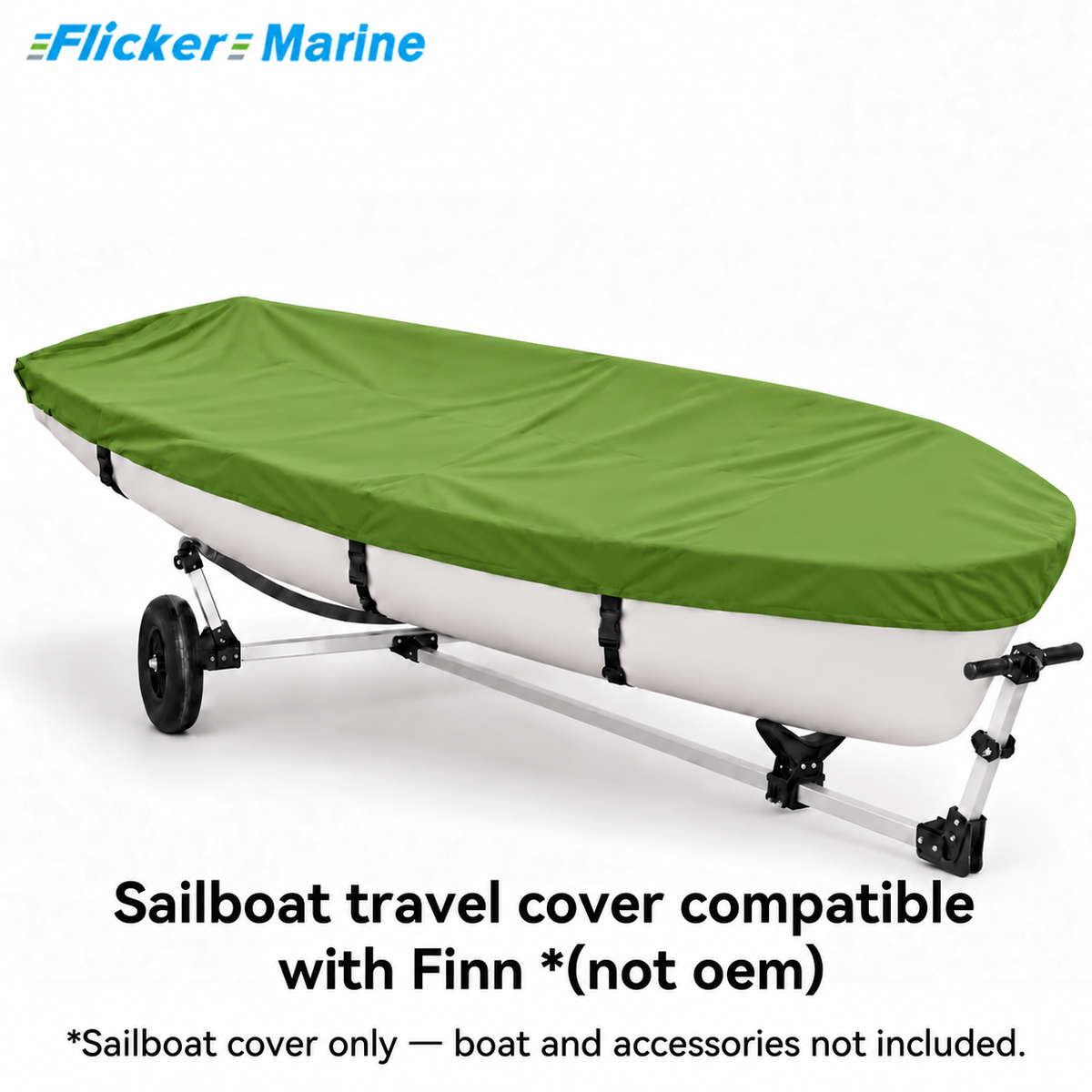 Flicker Marine Polyester Sailboat Travel Cover, Waterproof Anti-UV Outdoor Sail Protector Compatible With Finn
