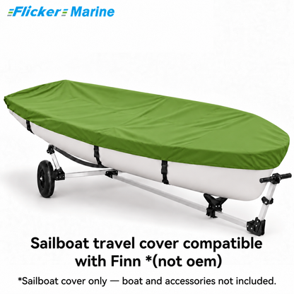 Flicker Marine Polyester Sailboat Travel Cover, Waterproof Anti-UV Outdoor Sail Protector Compatible With Finn