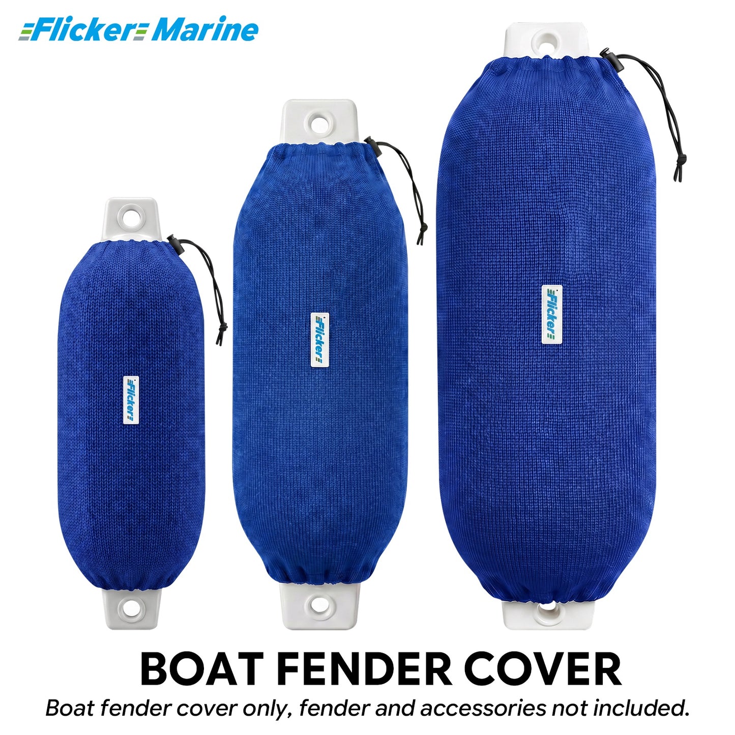 Acrylic Boat Fender Cover, Marine Fender Protector Sleeve, 3 Sizes, Royal Blue & Navy Blue, 2/4 Pack
