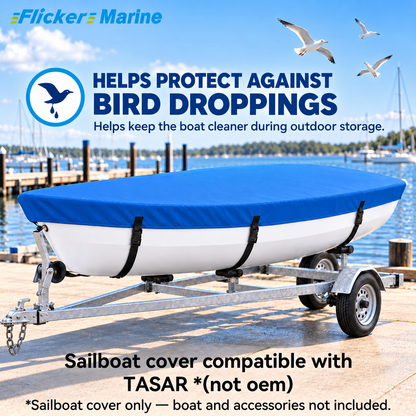Flicker Marine Sailboat Cover, Polyester Waterproof UV Protection, Compatible With Tasar Sailboat, Multi Color Optional with Quick Release Buckles