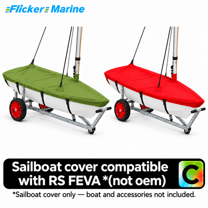 Flicker Marine Polyester Sailboat Travel Cover, Waterproof Anti-UV Outdoor Protective Cover Compatible With RS FEVA