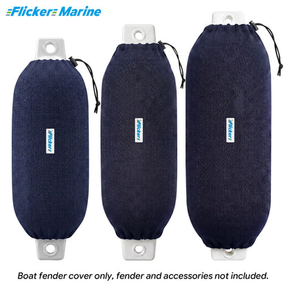 Acrylic Boat Fender Cover, Marine Fender Protector Sleeve, 3 Sizes, Royal Blue & Navy Blue, 2/4 Pack