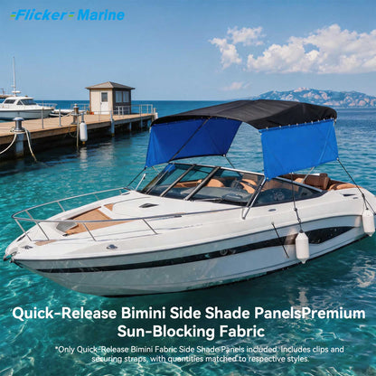 Quick-Release Bimini Side Shade Panels – Premium Sun-Blocking Fabric for Boat Bimini Tops
