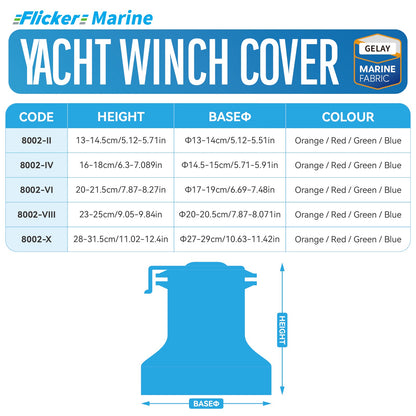 Colorful Yacht Winch Cover