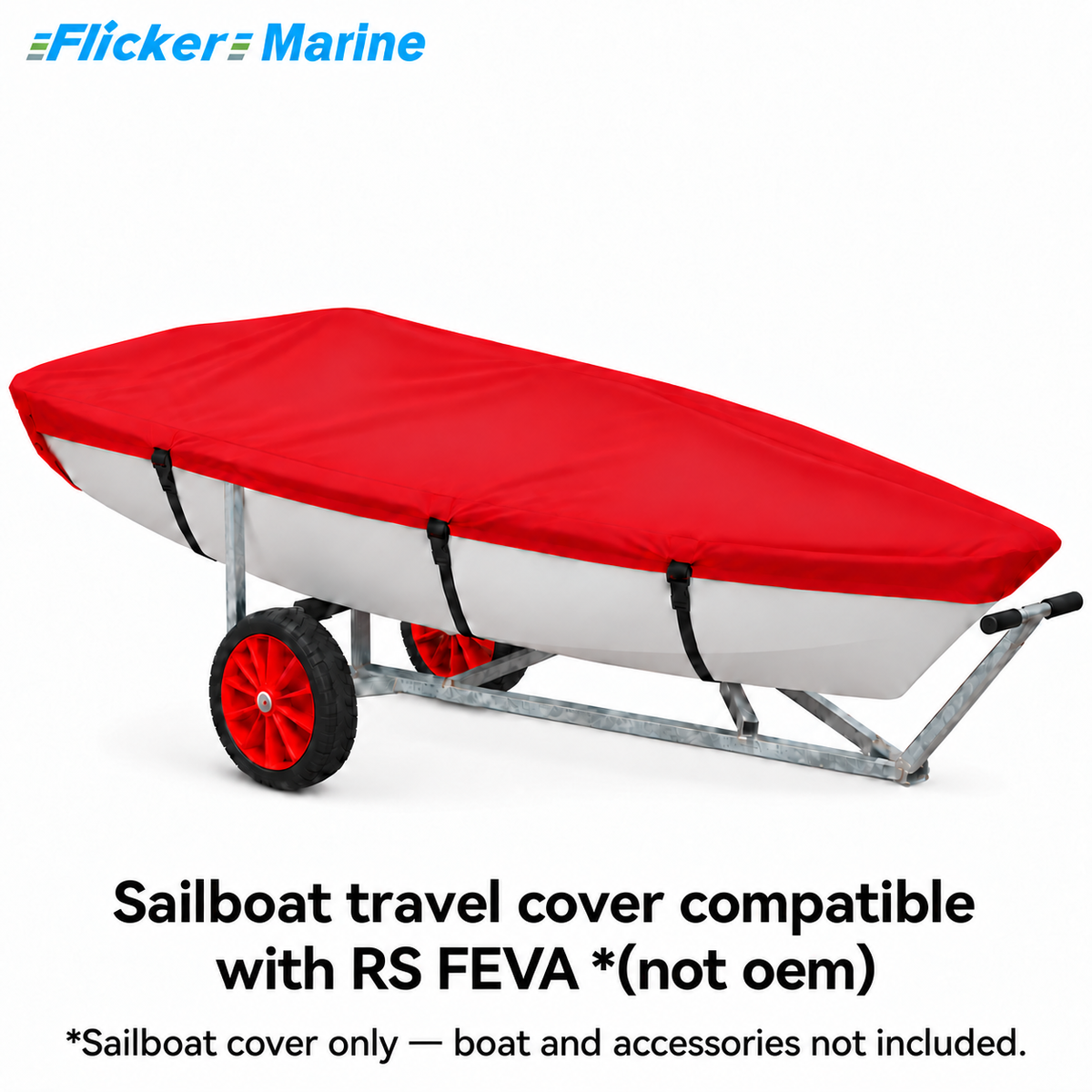 Flicker Marine Polyester Sailboat Travel Cover, Waterproof Anti-UV Outdoor Protective Cover Compatible With RS FEVA