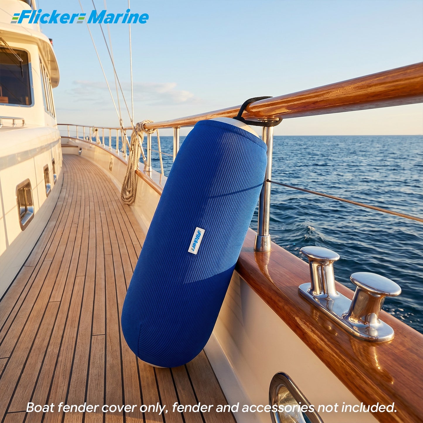 HTM Acrylic Boat Fender Cover, Marine Fender Protector Sleeve, 3 Sizes, 1/2/4 Pack