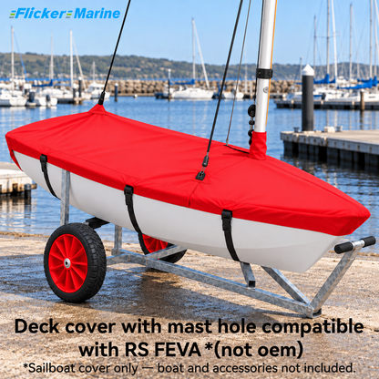 Flicker Marine Polyester Sailboat Travel Cover, Waterproof Anti-UV Outdoor Protective Cover Compatible With RS FEVA