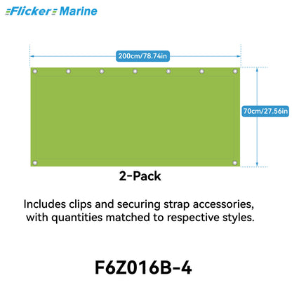 Quick-Release Bimini Side Shade Panels – Premium Sun-Blocking Fabric for Boat Bimini Tops