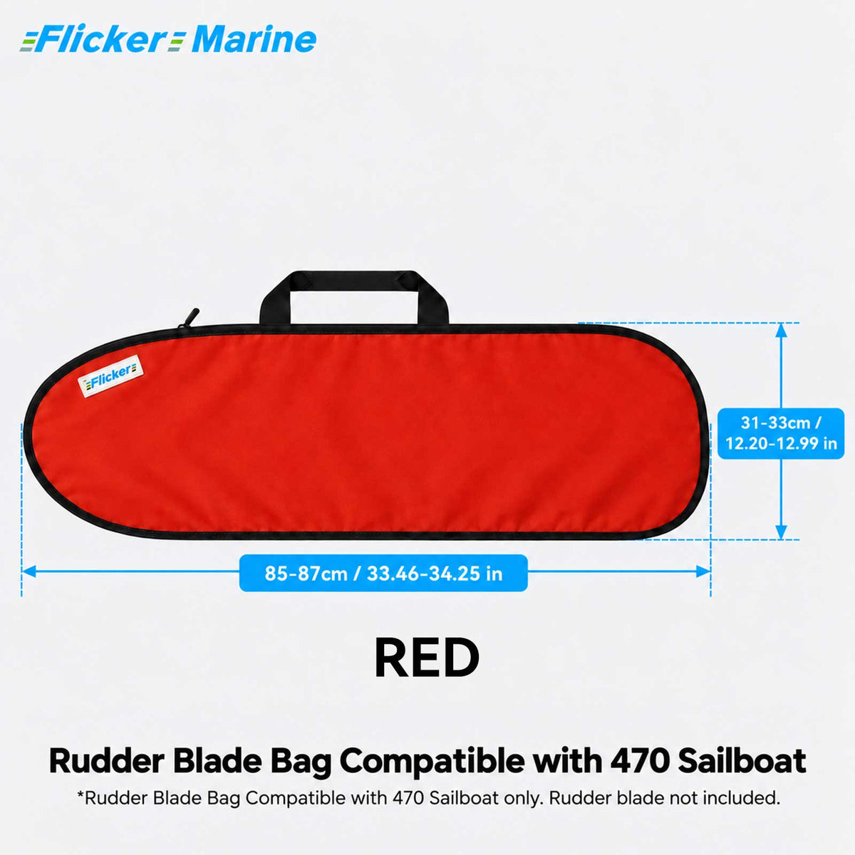 FLICKER MARINE Rudder Blade Bag Compatible with 470 Sailboat