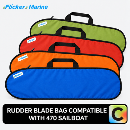 FLICKER MARINE Rudder Blade Bag Compatible with 470 Sailboat
