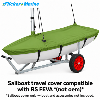 Flicker Marine Polyester Sailboat Travel Cover, Waterproof Anti-UV Outdoor Protective Cover Compatible With RS FEVA
