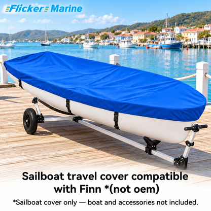 Flicker Marine Polyester Sailboat Travel Cover, Waterproof Anti-UV Outdoor Sail Protector Compatible With Finn