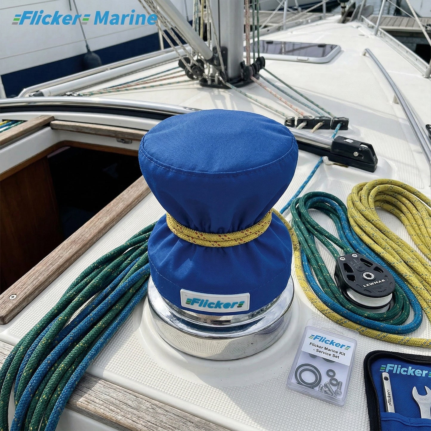 Colorful Yacht Winch Cover