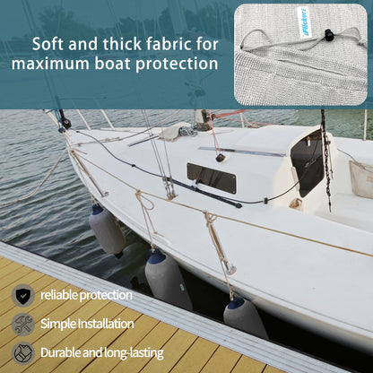 Acrylic Boat Fender Cover, Marine Fender Protector Sleeve, 3 Sizes, 2/4 Pack