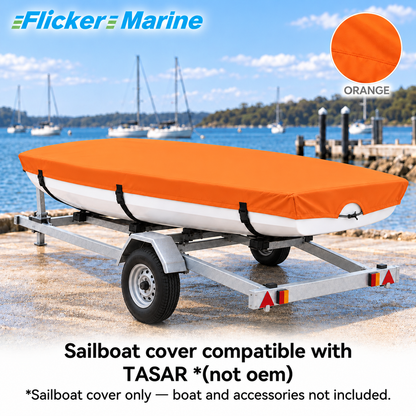 Flicker Marine Sailboat Cover, Polyester Waterproof UV Protection, Compatible With Tasar Sailboat, Multi Color Optional with Quick Release Buckles