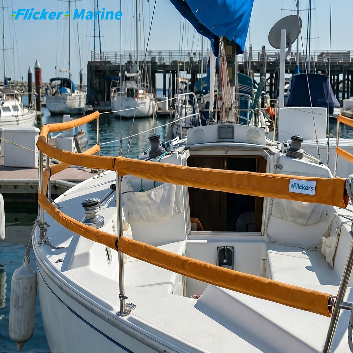 Colorful Sailboat Rail Cover