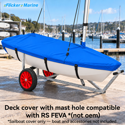 Flicker Marine Polyester Sailboat Travel Cover, Waterproof Anti-UV Outdoor Protective Cover Compatible With RS FEVA