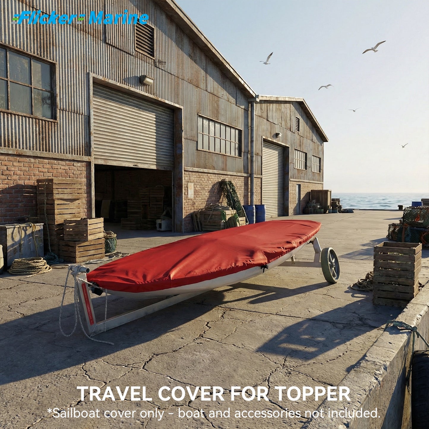 Colorful Sailboat Cover for Topper