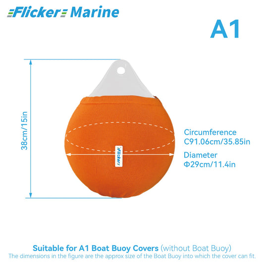 Colorful Boat Buoy Fender Covers, Acrylic Marine Fender Protector, 4 Sizes, 3 Colors, 1/2/4 Pack