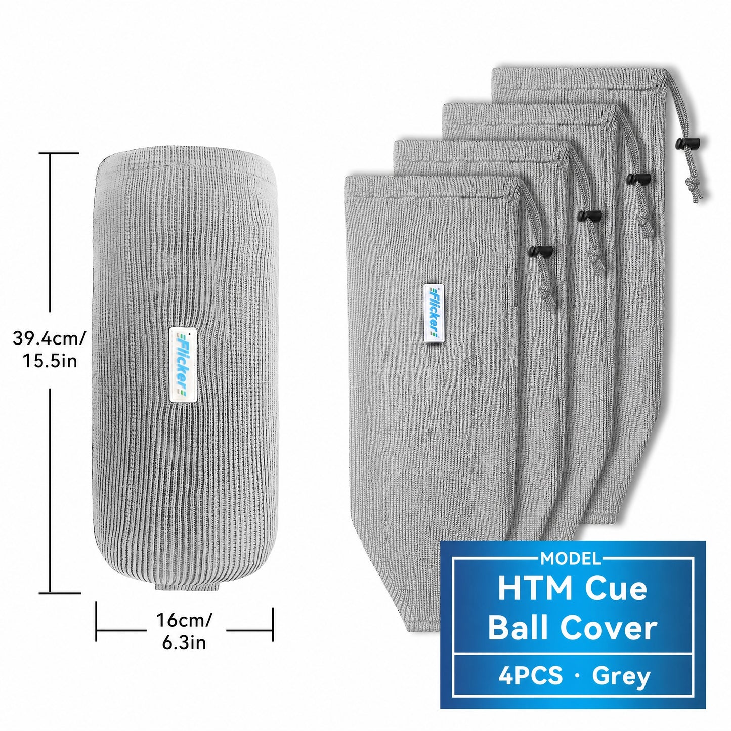 HTM Boat Fender Cover, Acrylic Marine Fender Sleeve, 3 Sizes, 1/2/4 Pack