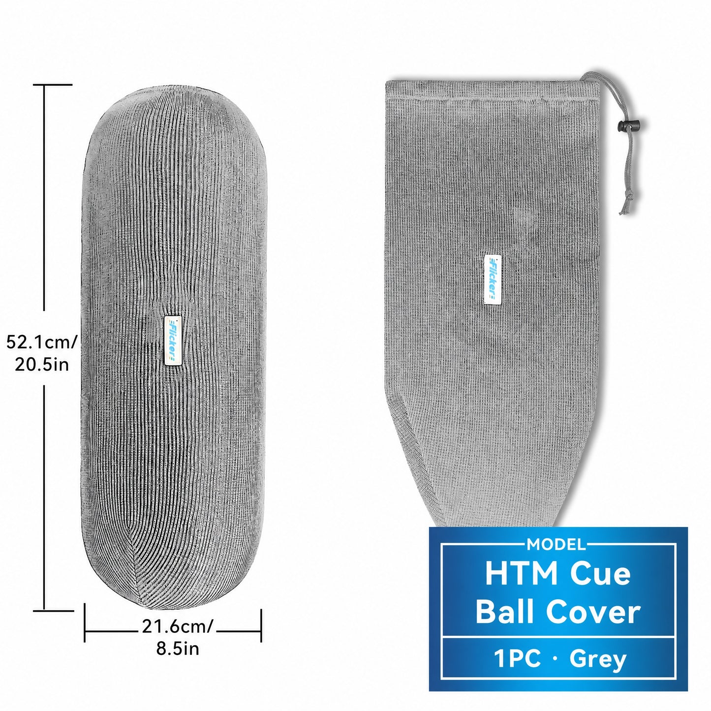 HTM Boat Fender Cover, Acrylic Marine Fender Sleeve, 3 Sizes, 1/2/4 Pack
