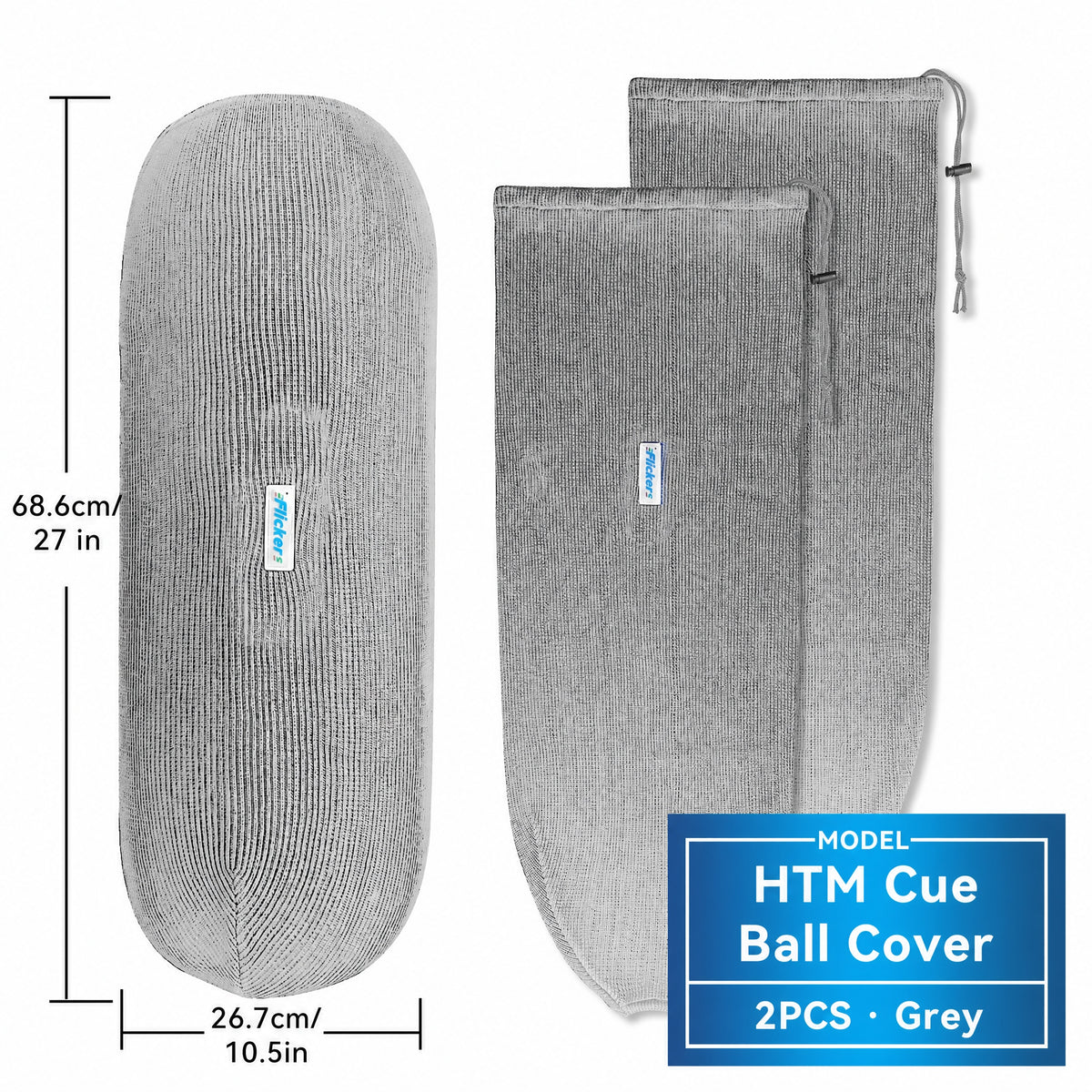 HTM Boat Fender Cover, Acrylic Marine Fender Sleeve, 3 Sizes, 1/2/4 Pack