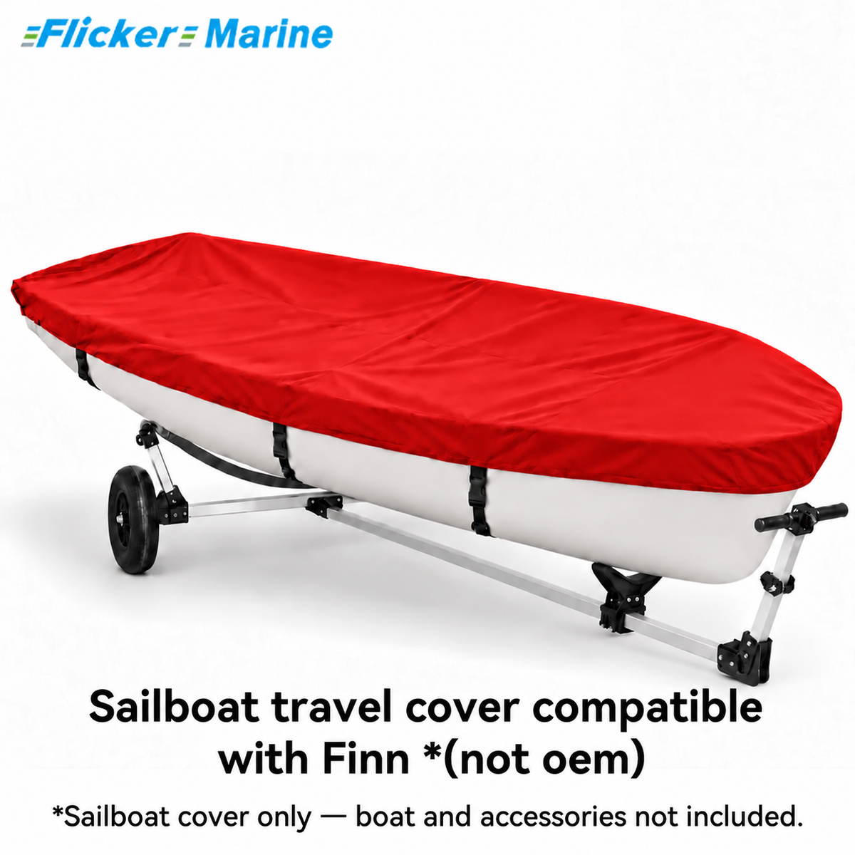 Flicker Marine Polyester Sailboat Travel Cover, Waterproof Anti-UV Outdoor Sail Protector Compatible With Finn
