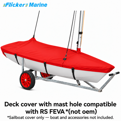 Flicker Marine Polyester Sailboat Travel Cover, Waterproof Anti-UV Outdoor Protective Cover Compatible With RS FEVA