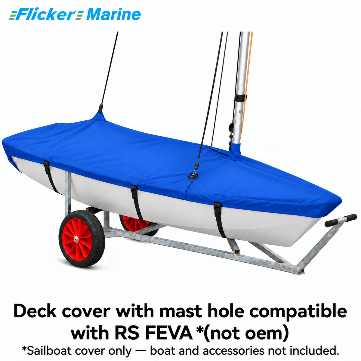 Flicker Marine Polyester Sailboat Travel Cover, Waterproof Anti-UV Outdoor Protective Cover Compatible With RS FEVA