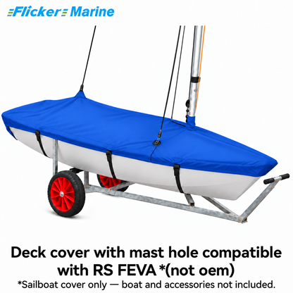 Flicker Marine Polyester Sailboat Travel Cover, Waterproof Anti-UV Outdoor Protective Cover Compatible With RS FEVA