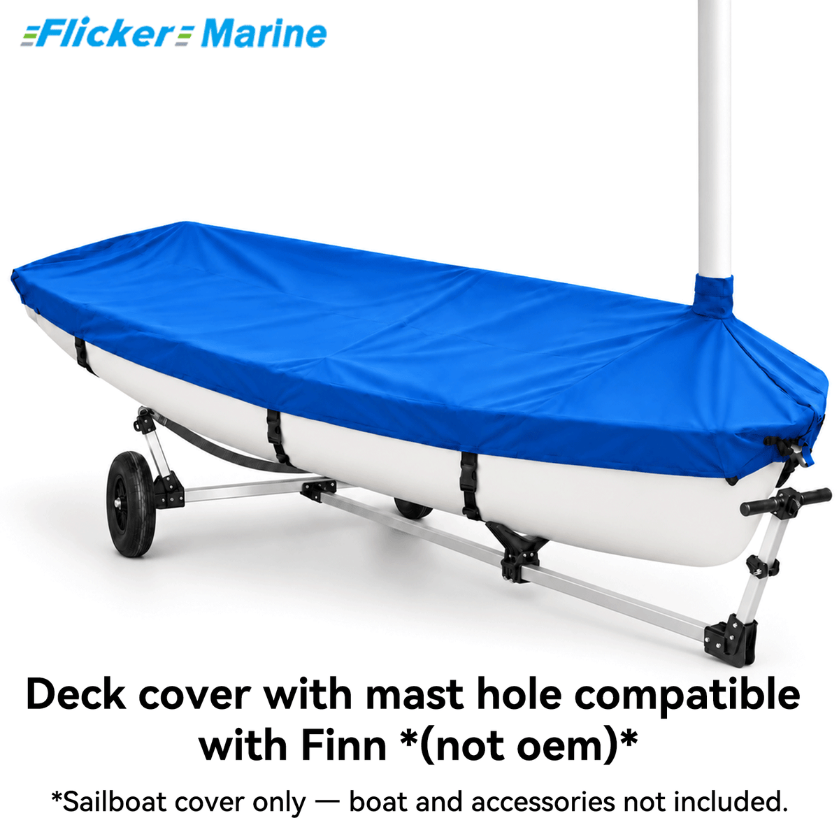 Flicker Marine Polyester Sailboat Travel Cover, Waterproof Anti-UV Outdoor Sail Protector Compatible With Finn
