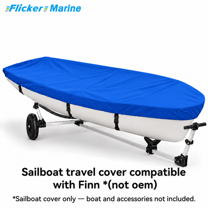 Flicker Marine Polyester Sailboat Travel Cover, Waterproof Anti-UV Outdoor Sail Protector Compatible With Finn