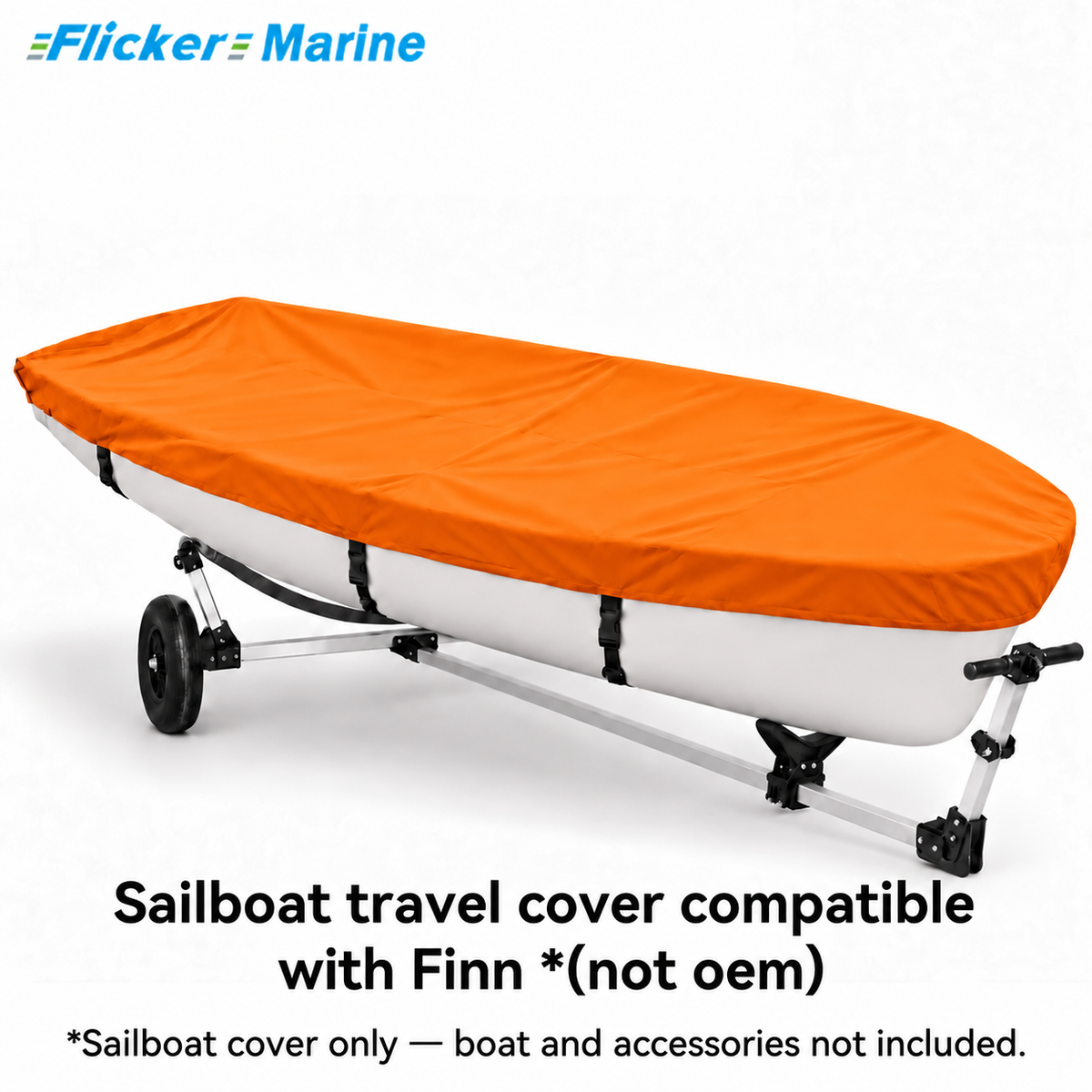 Flicker Marine Polyester Sailboat Travel Cover, Waterproof Anti-UV Outdoor Sail Protector Compatible With Finn
